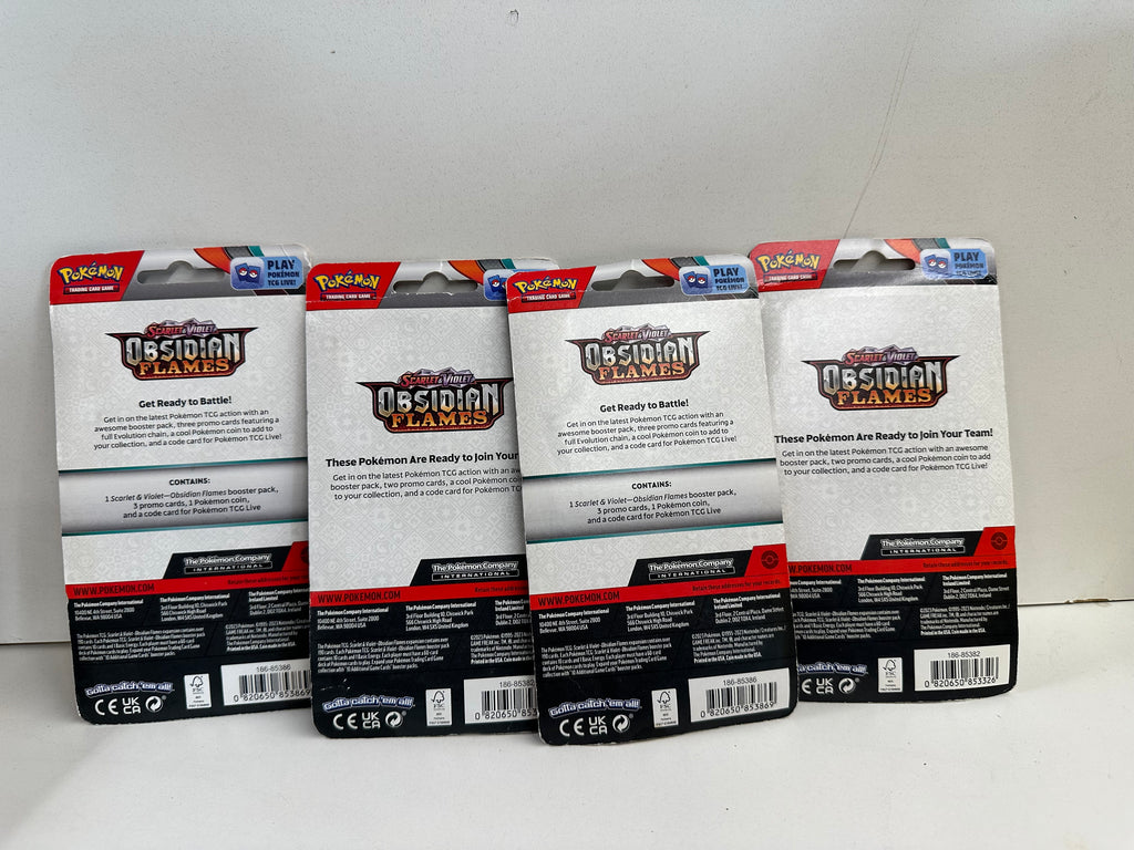 4X POKEMON TCG SCARLET & VIOLET OBSIDIAN FLAMES PACKS