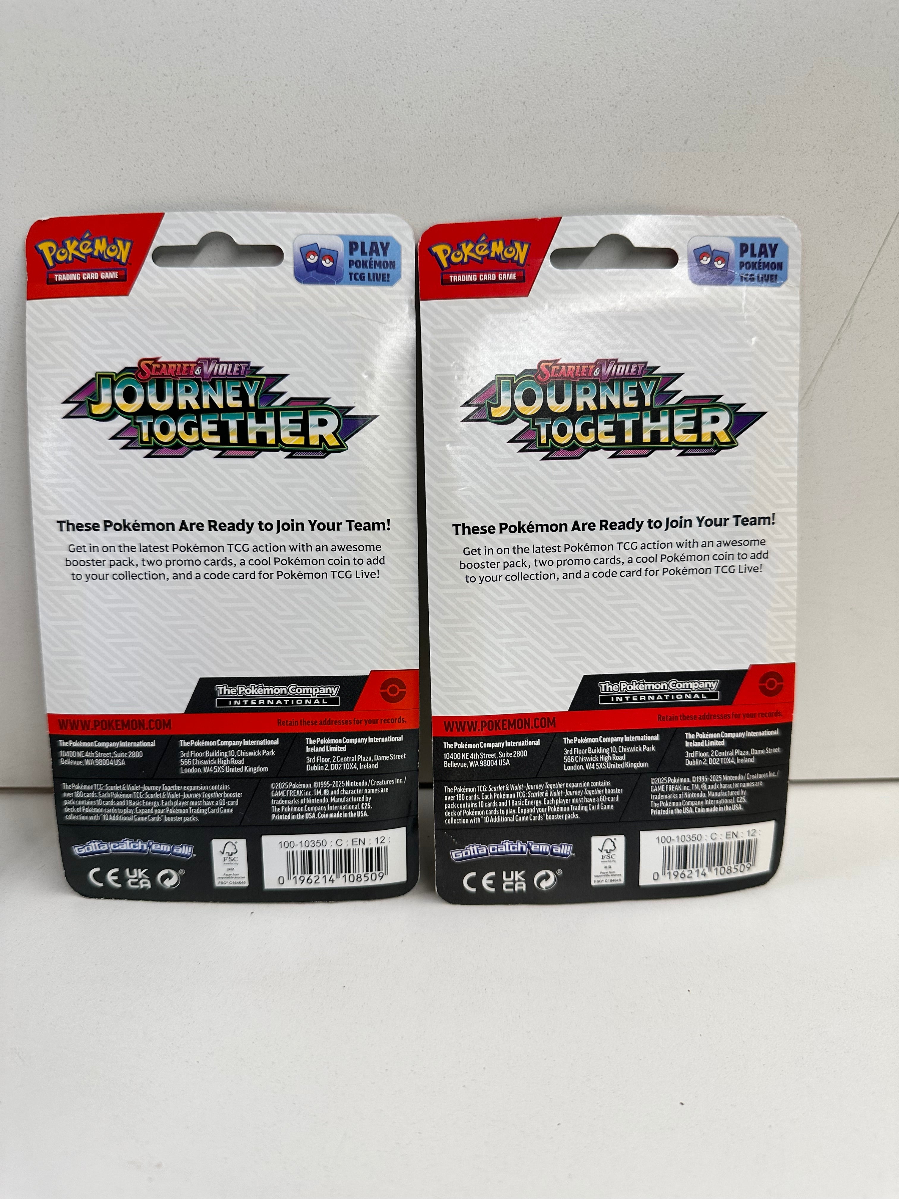 Pokémon TCG Journey Together Blister Pack Bundle 2 Packs Melmetal Archaludon