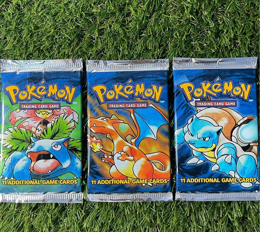 7x Mini Pokemon 1st Edition Booster Pack