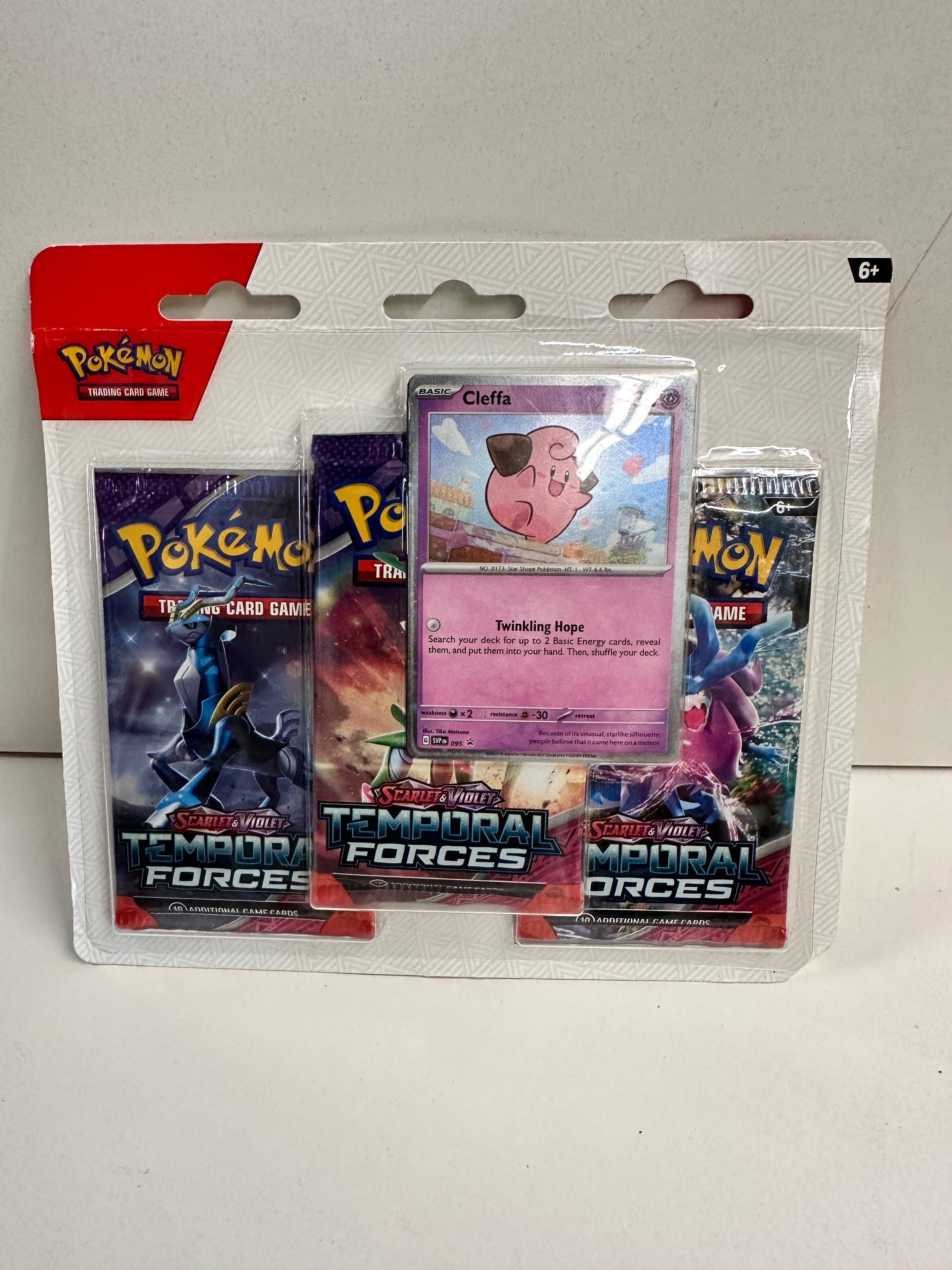 Pokemon TCG 3 Pack - Scarlet & Violett - Temporal Forces Cleffa Sealed