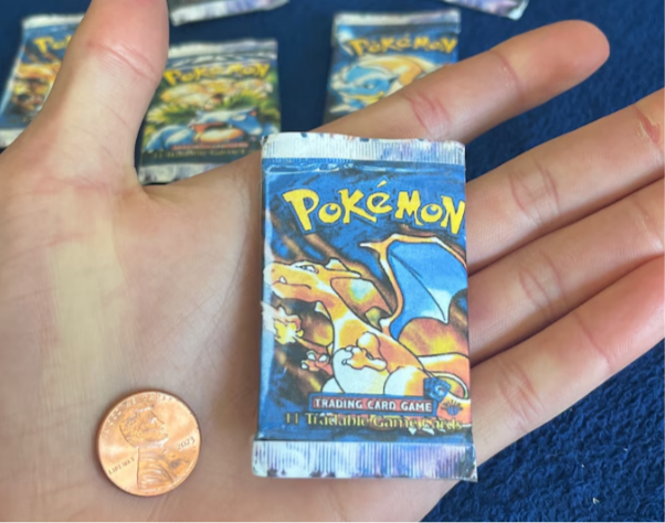 7x Mini Pokemon 1st Edition Booster Pack